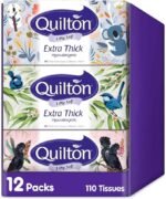 Quilton 3-Ply Extra Thick Hypo-Allergenic Facial Tissue 12 boxes
